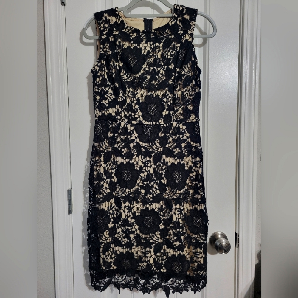 🎰Black Lace Sheath Dress